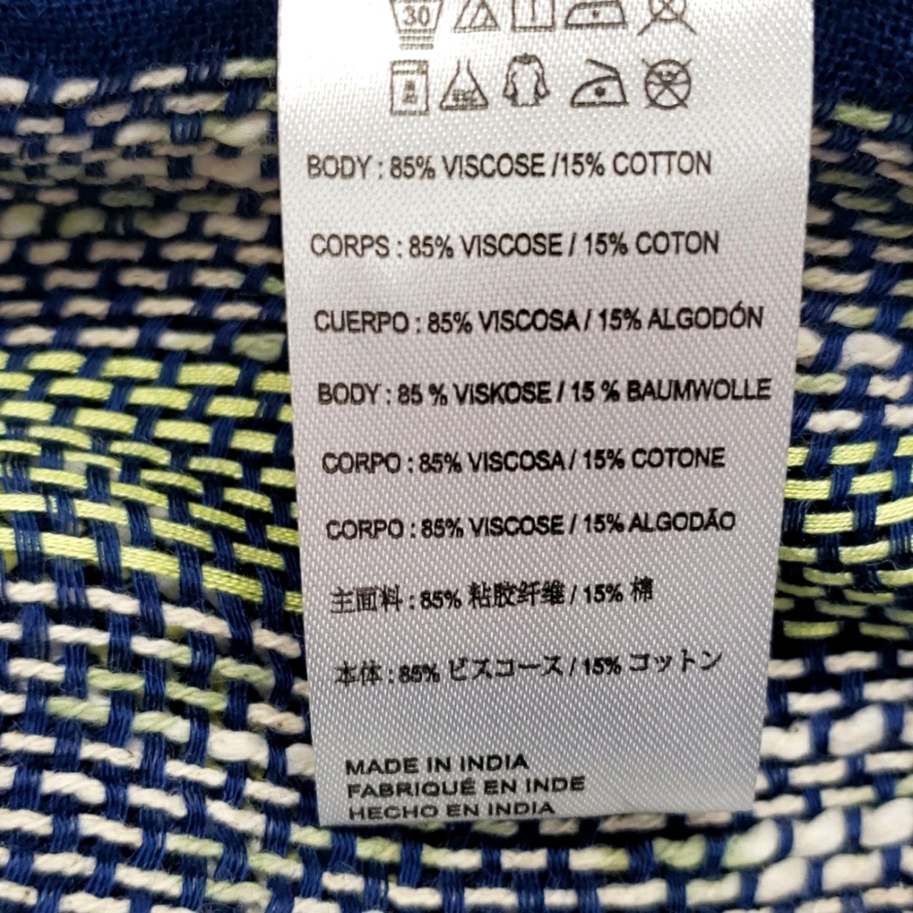 FREE PEOPLE Navy Striped Open-Front Kimono Cardigan - Picture 11 of 12